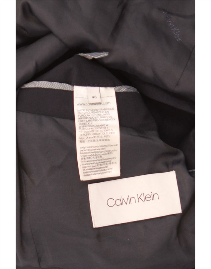 Jaqueta Blazer Masculina Calvin Klein com 2 Botões IT 48 Poliéster Preto Médio