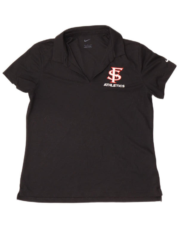 Camisa polo feminina Nike San Francisco UK 14 grande poliéster preto