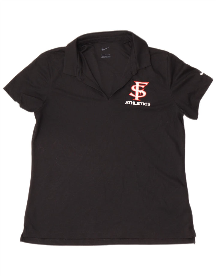 Camisa polo feminina Nike San Francisco UK 14 grande poliéster preto