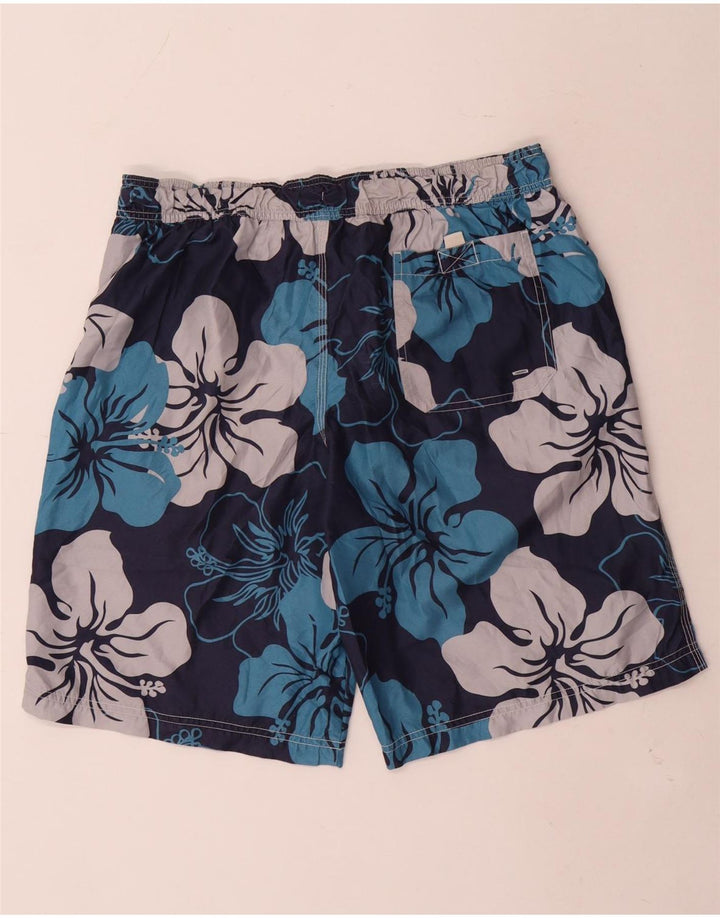 Shorts de banho masculino Marks & Spencer Blue Harbor médio azul marinho floral