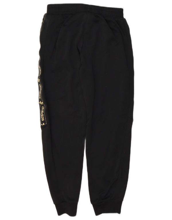 Adidas meninos calças de treino gráfico joggers 13-14 anos preto poliéster