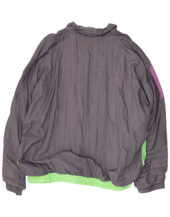 Jaqueta masculina de agasalho CLIPPER UK 46 2XL cinza colorblock algodão