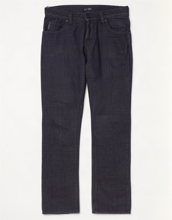 Calça jeans reta masculina Armani W32 L34 algodão azul marinho