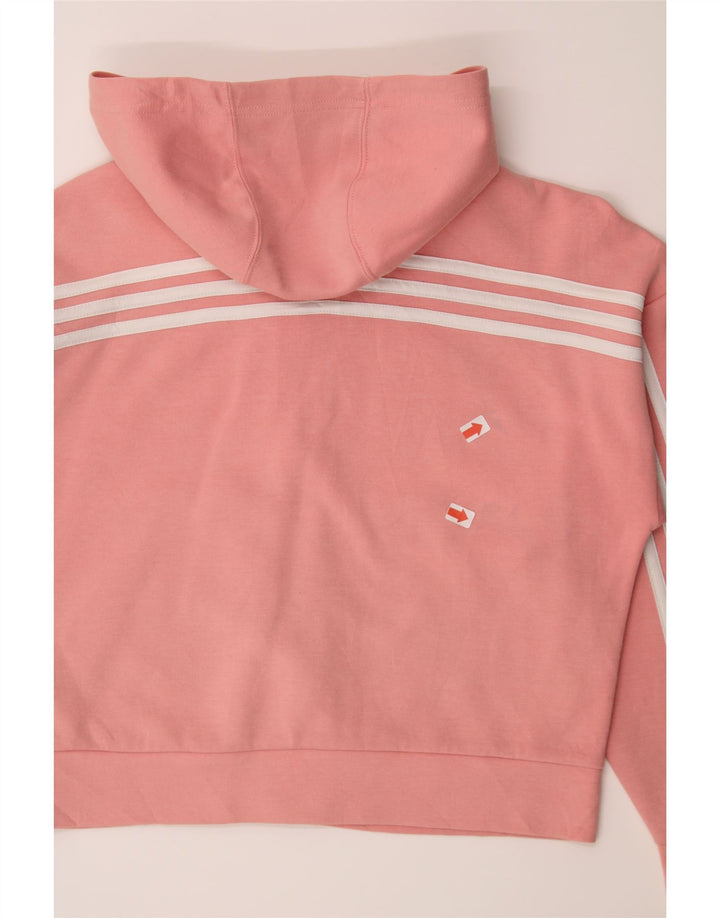 ADIDAS Girls Zip Hoodie Sweater 11-12 Years Pink Vintage Adidas and Second-Hand Adidas from Messina Hembry 