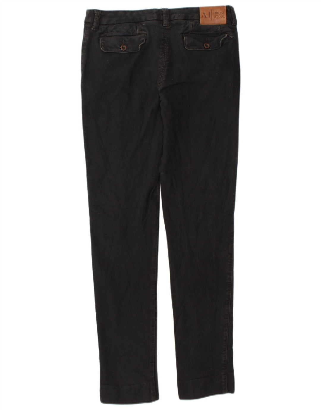 Calça Chino Feminina ARMANI Slim EU 40 Médio W27 L30 Algodão Preto