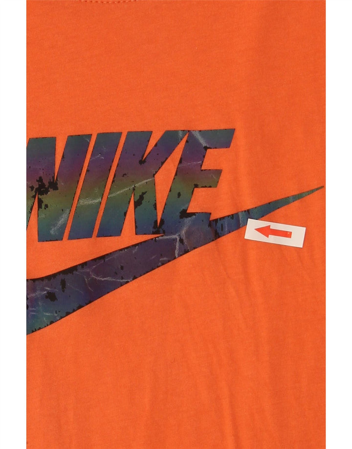 Camiseta Nike masculina gráfica Top médio algodão laranja
