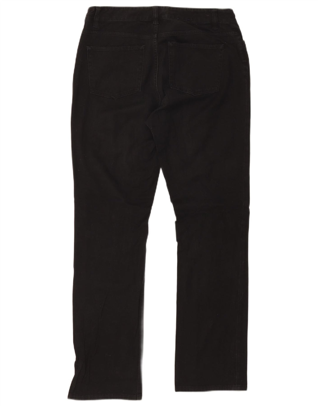 Calça jeans reta feminina CHAPS US 8 médio W32 L31 algodão preto