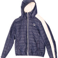 Jaqueta acolchoada com capuz masculina Puma UK 36 poliéster colorblock azul pequeno