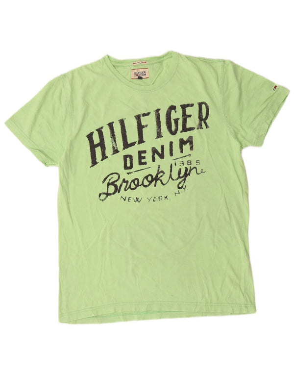 Camiseta Tommy Hilfiger Masculina Brooklyn Graphic Top Pequeno Algodão Verde