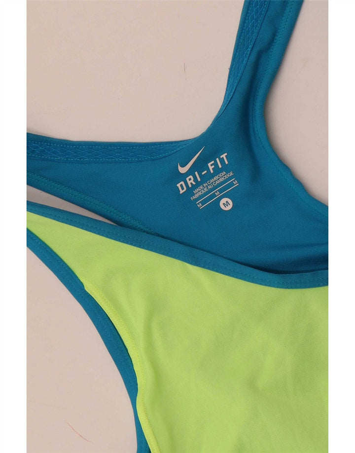 Nike Womens Dri Fit Vest Top UK 12 Médio Azul