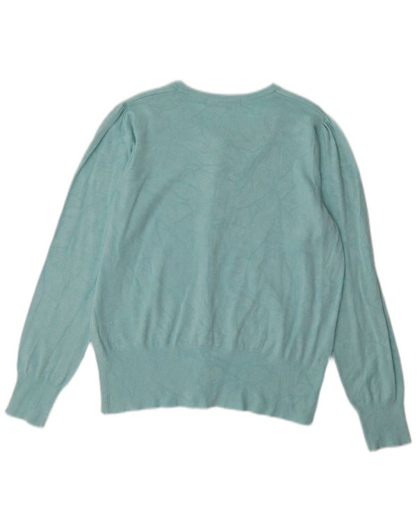 Suéter cardigã feminino Marks & Spencer Reino Unido 14 azul médio