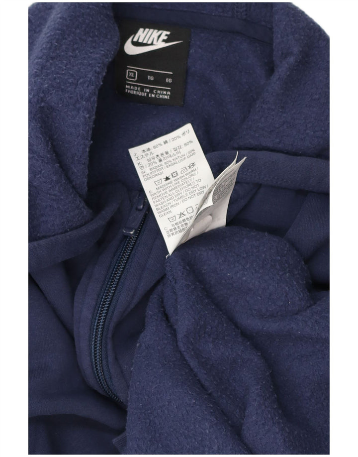 Suéter feminino Nike com capuz e zíper UK 18 XL azul marinho algodão