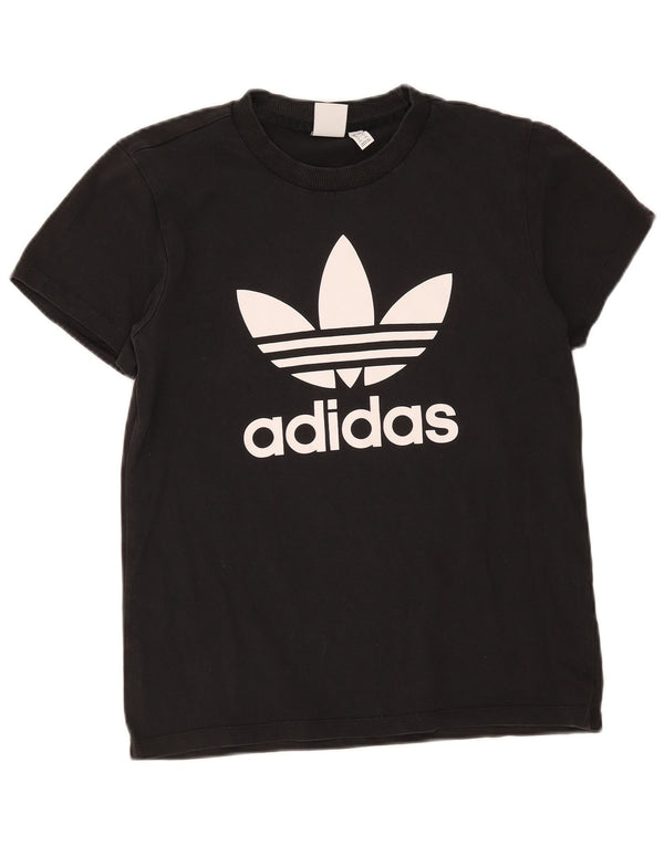 Camiseta Adidas Feminina Graphic Top UK 8 Pequena Algodão Preto