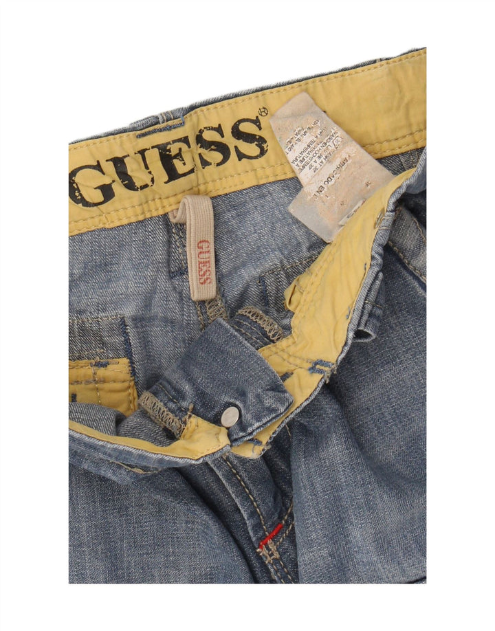 Shorts jeans cargo masculino GUESS W33 azul médio