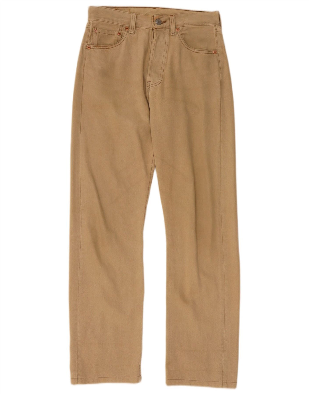 Jeans Levis 501 Straight Masculino W28 L30 Bege