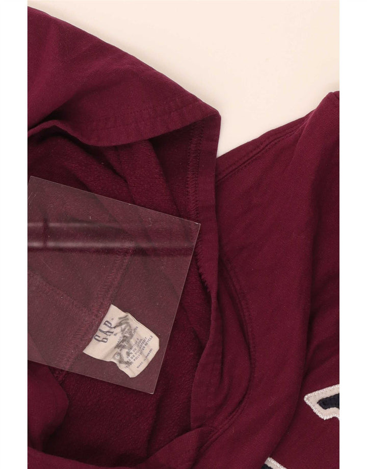 Jumper com capuz gráfico feminino Gap UK 12 poliéster roxo médio