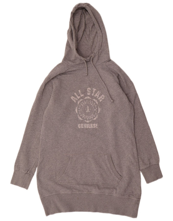 Suéter com capuz gráfico CONVERSE All Star Longline feminino UK 18 XL cinza