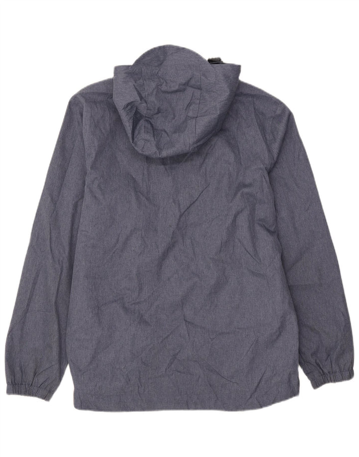 Jaqueta de chuva masculina Lyle & Scott com capuz Reino Unido 38 poliéster azul médio