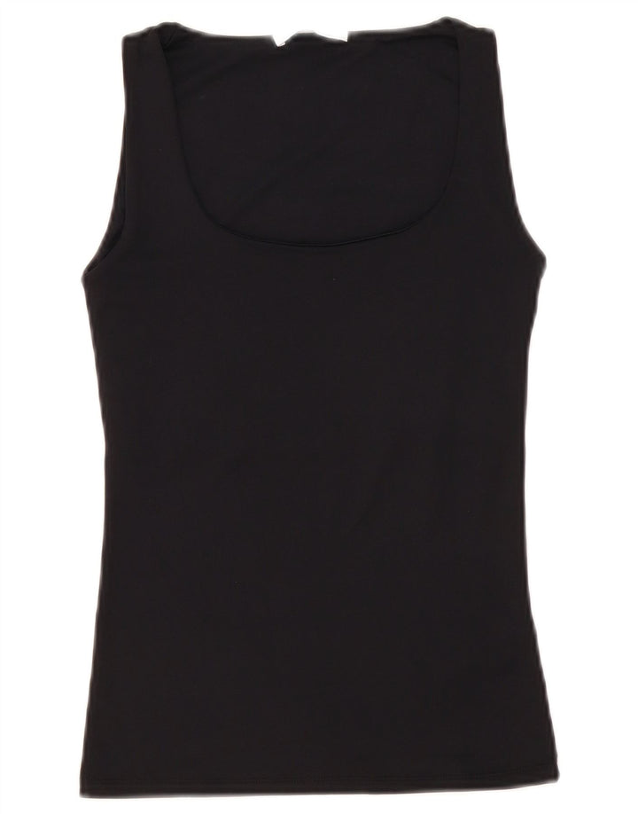 Colete feminino Zara UK 8 pequeno preto poliamida