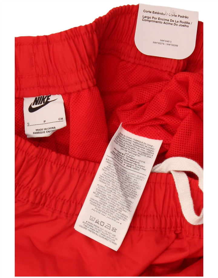 Shorts de natação masculino Nike pequeno poliéster vermelho