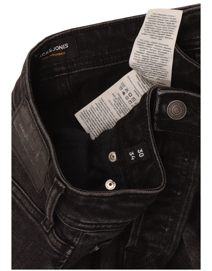 Jeans masculinos Jack & Jones Slim W30 L34 algodão cinza