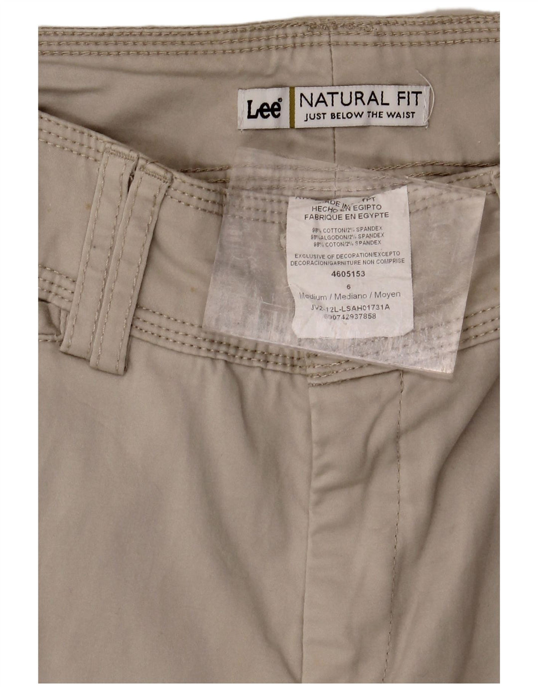 LEE Calça Capri Feminina Natural Fit Reta US 6 Médio W30 L21 Cinza