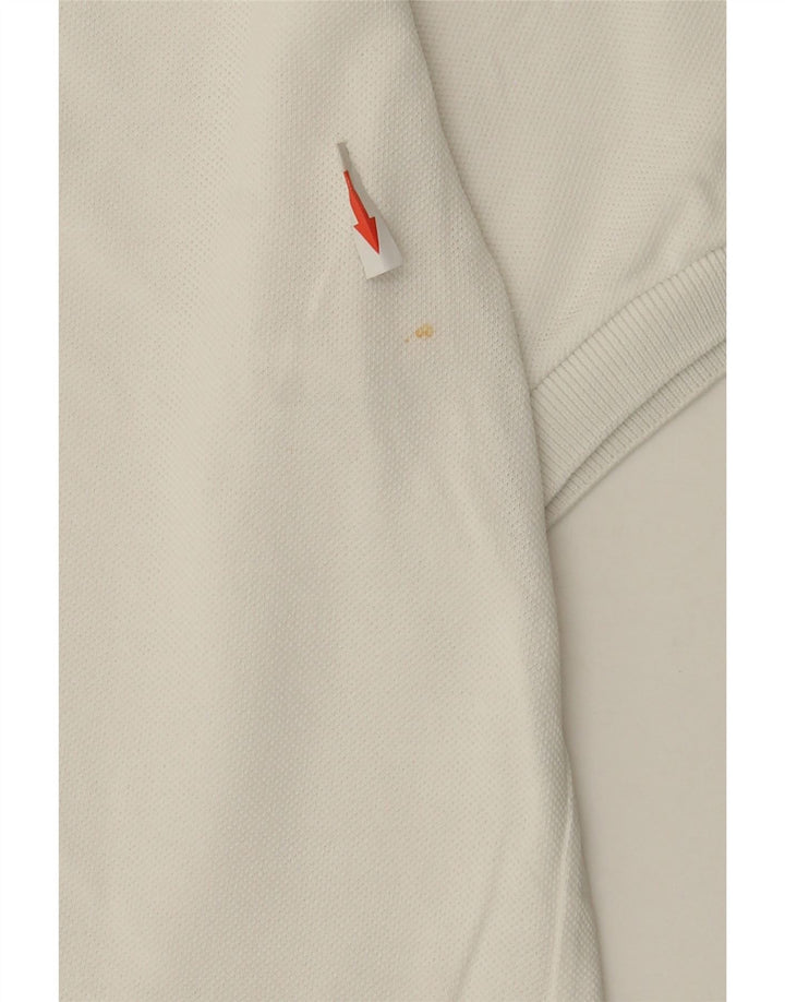 Camisa polo masculina LACOSTE tamanho 3 pequeno algodão branco