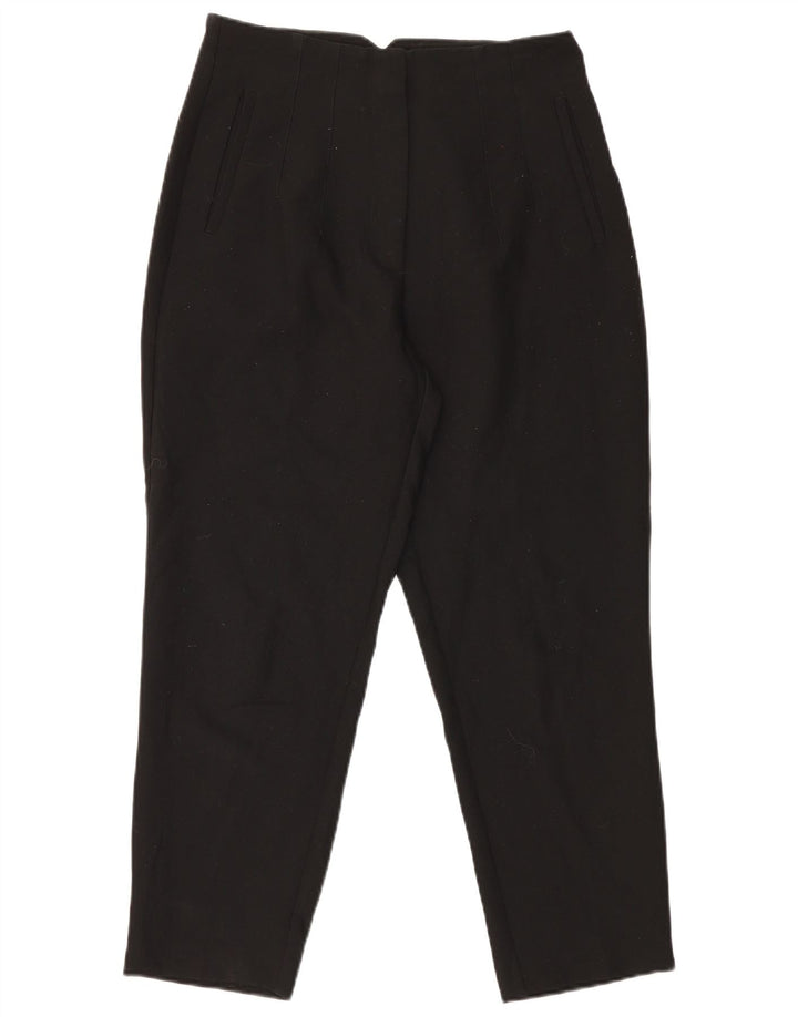 Zara Calça Cônica Feminina Grande W30 L27 Poliéster Preto