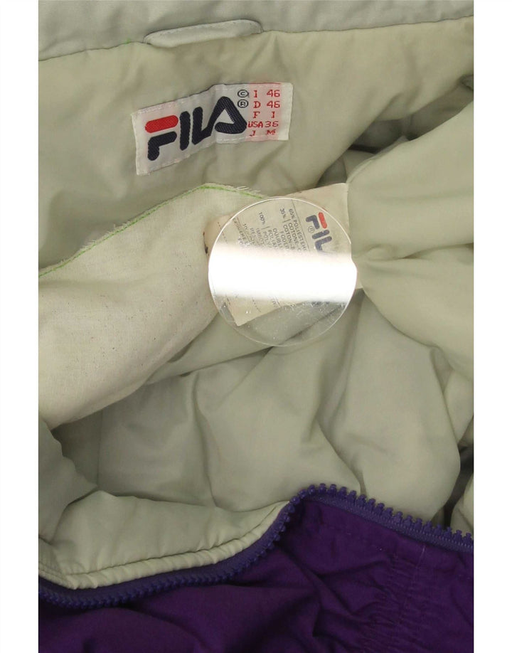 Macacão de esqui masculino Fila IT 46 pequeno roxo Colourblock poliéster