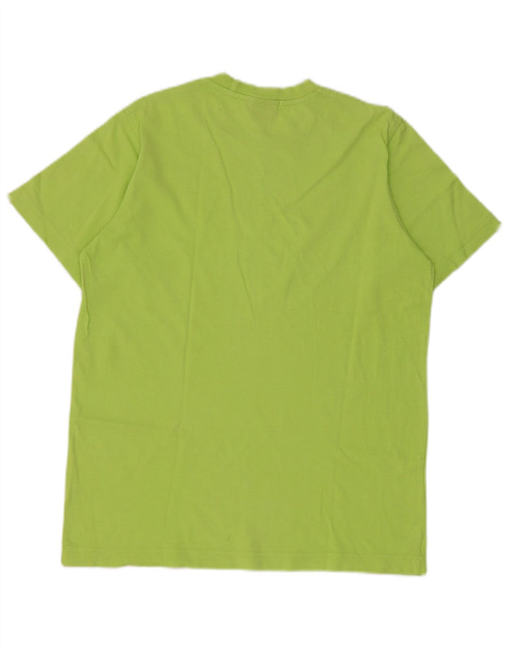 Camiseta masculina Guess com estampa gráfica pequena verde