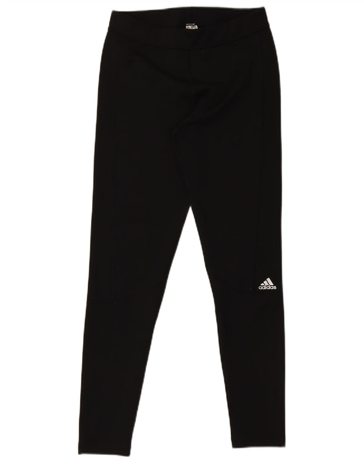 Adidas Womens Climalite Leggings UK 12/14 Médio Preto Poliéster
