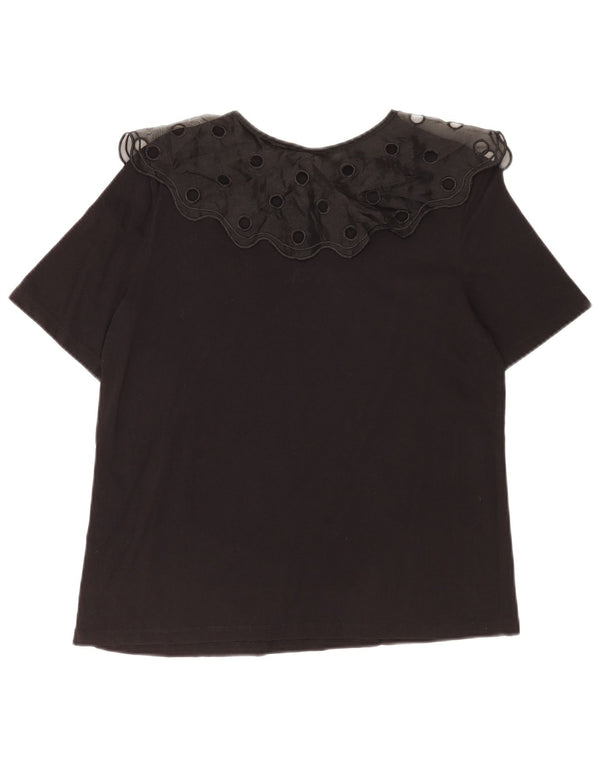 Blusa feminina Zara UK 10 pequena preta