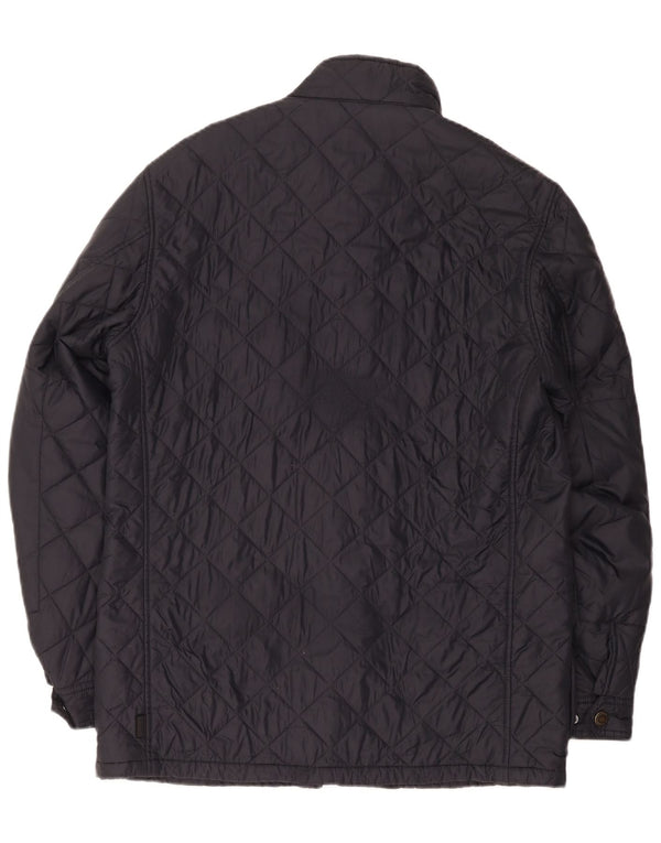Jaqueta acolchoada masculina Barbour UK 40 grande poliamida azul marinho