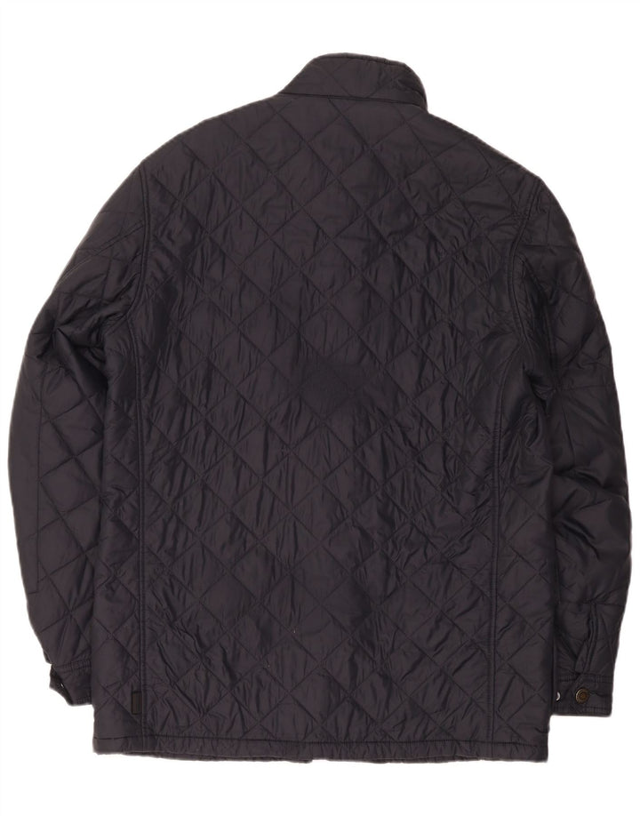 Jaqueta acolchoada masculina Barbour UK 40 grande poliamida azul marinho