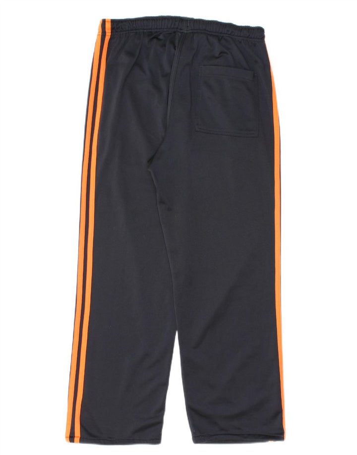 Calça de treino masculina Adidas pequena azul marinho poliéster