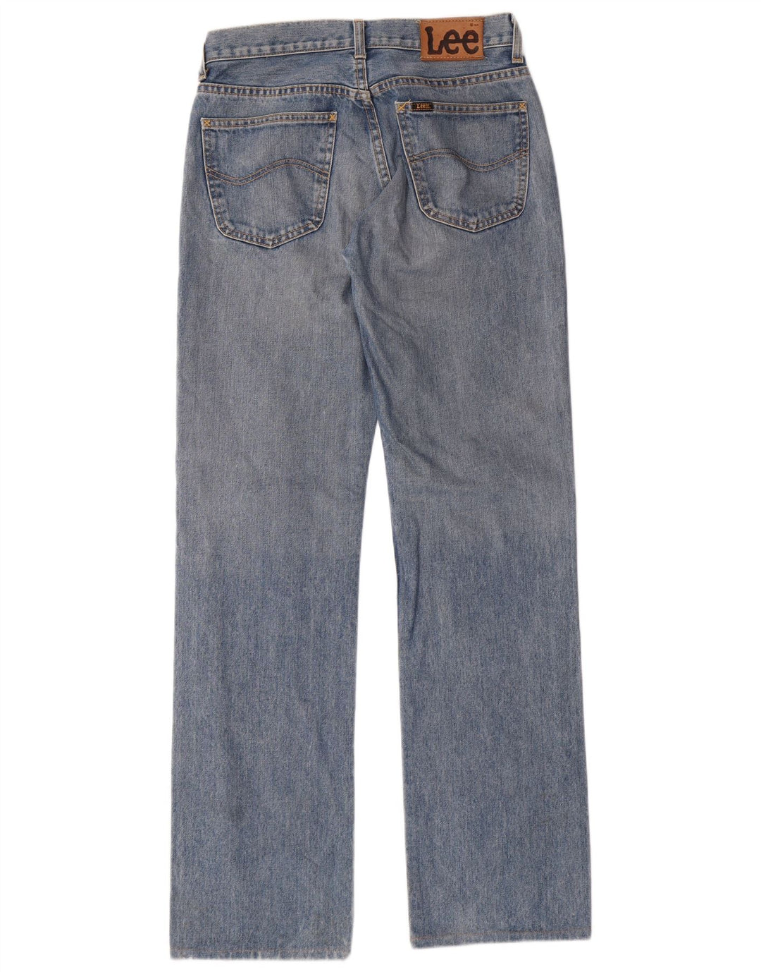 LEE Mens Seattle Straight Jeans W30 L34 Azul Algodão