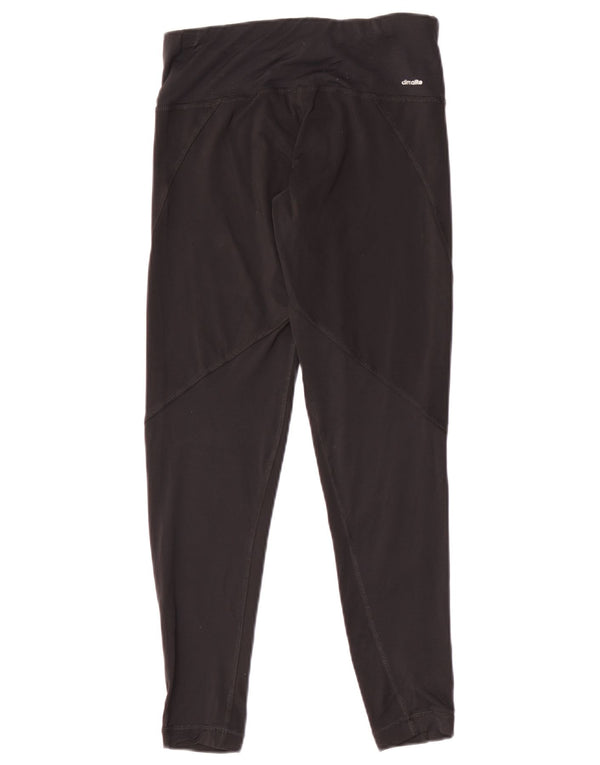 Adidas Womens Climalite Leggings UK 8/10 Pequeno Preto Nylon