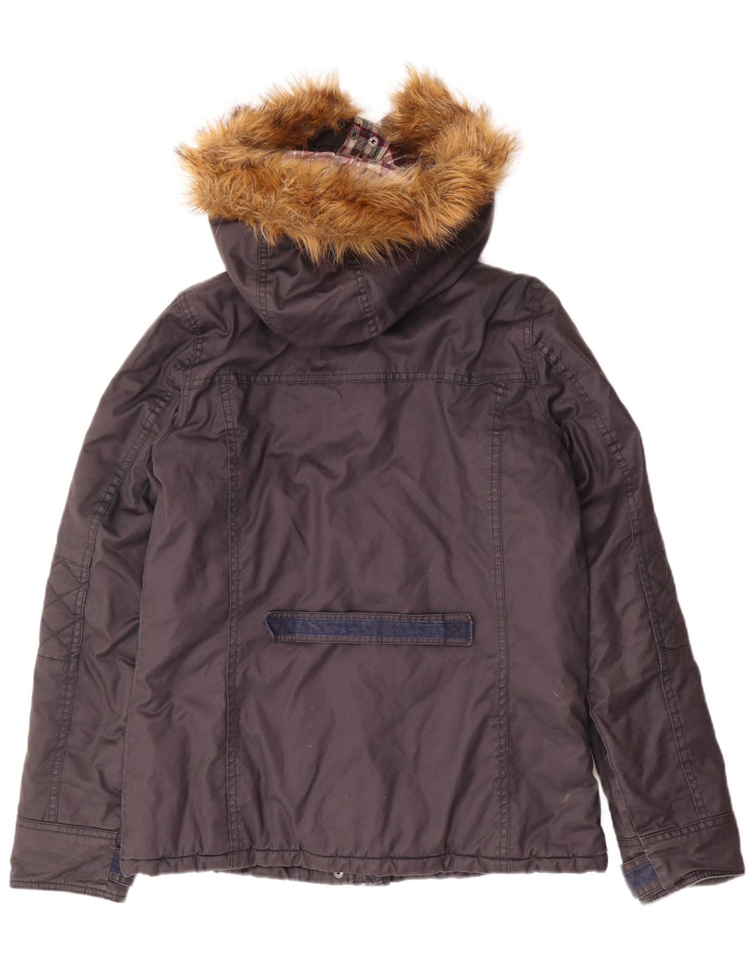 Jaqueta feminina PEPE Jeans acolchoada com capuz Reino Unido 14 algodão azul marinho médio