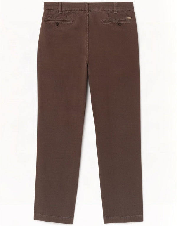 Henry Cottons Mens Straight Chino Calças W34 L29 Algodão Cinza