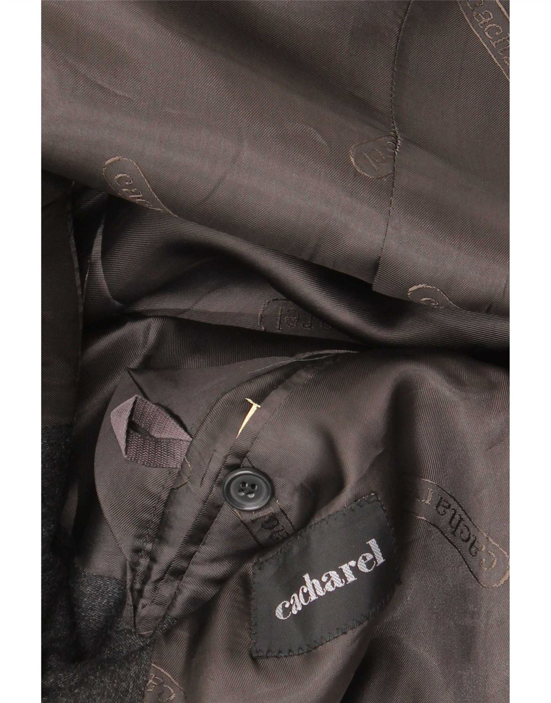 Jaqueta Blazer Cacharel Masculina com 3 Botões Reino Unido 40 Grande Cinza Clássico
