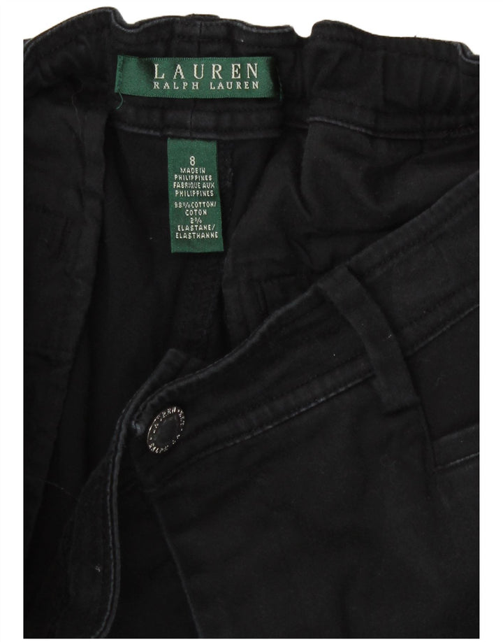 Bermuda feminina Ralph Lauren US 8 médio W30 algodão preto