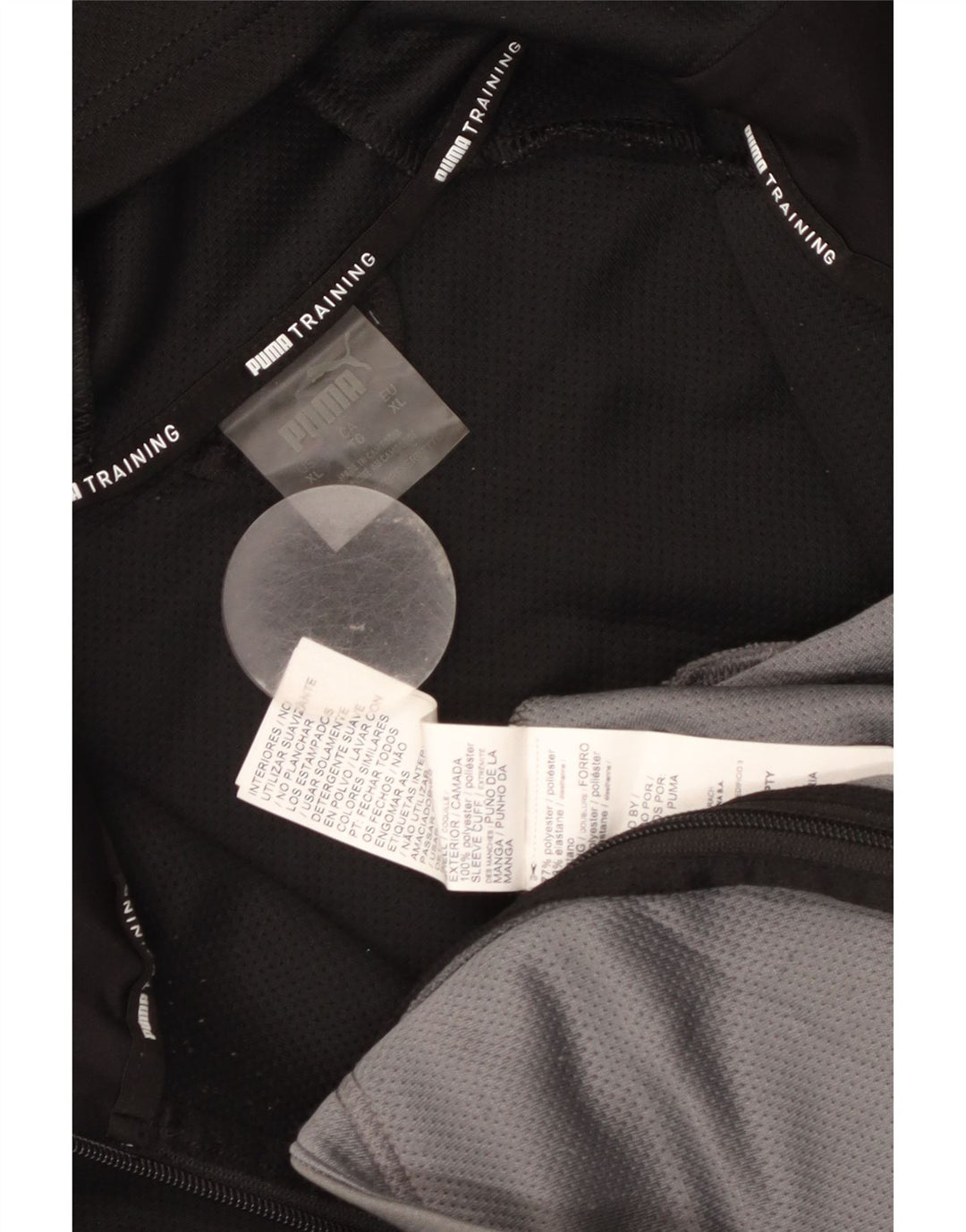 Suéter masculino Puma com capuz e zíper XL preto colorblock poliéster