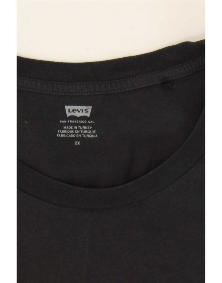 Camiseta feminina gráfica Levi's UK 20 2XL preta