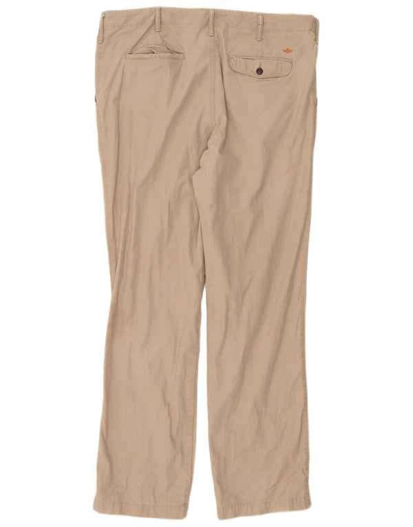 Calças Dockers masculinas retas Chino W38 L34 algodão bege