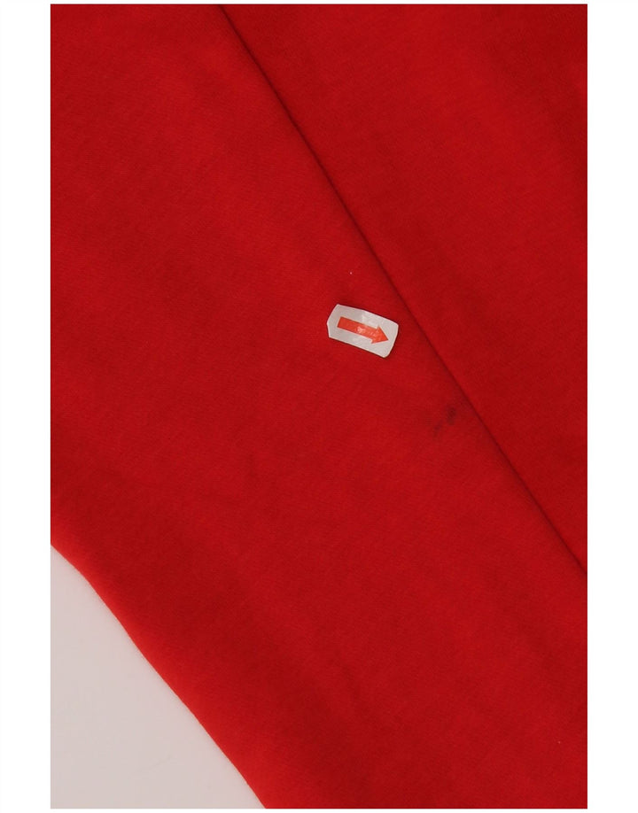 Suéter Nike masculino com capuz e zíper gráfico grande de algodão vermelho