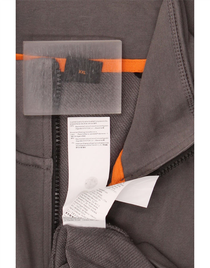 Hugo Boss Mens Treino Top Jaqueta 2XL Algodão Cinza