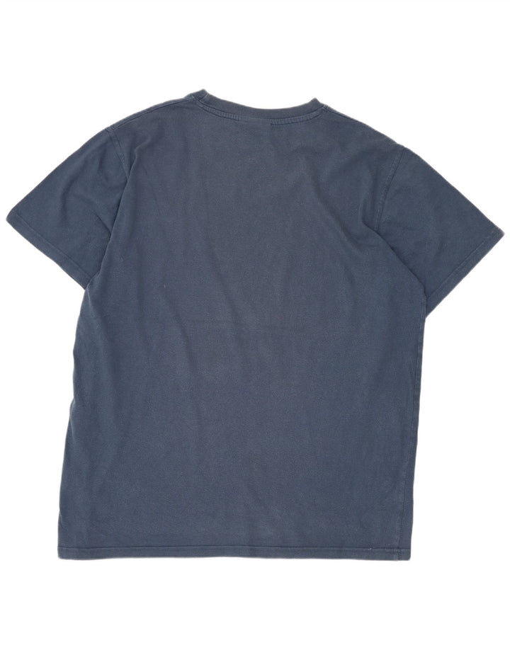 Camiseta gráfica masculina Weird Fish Top grande algodão azul