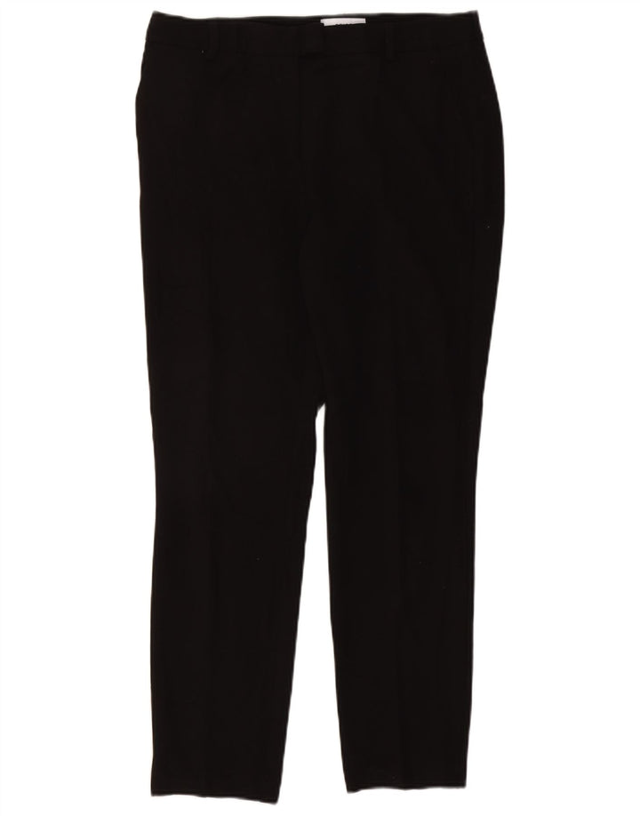 Calça Chino Feminina Slim REISS Reino Unido 12 Médio W32 L28 Poliéster Preto