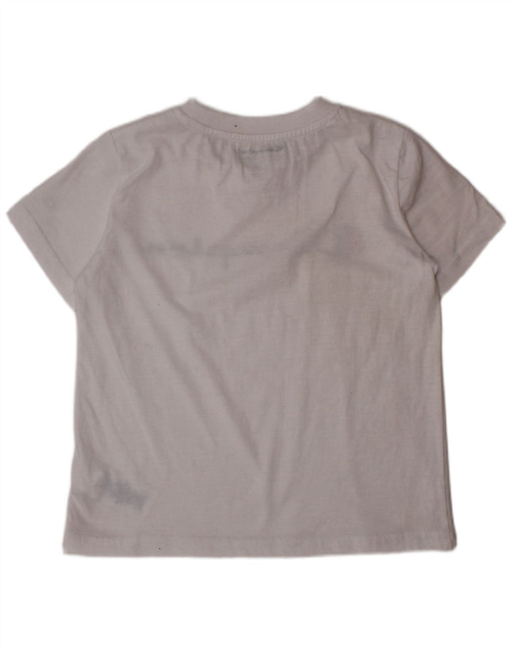 Camiseta gráfica CHAMPION Boys 4-5 anos algodão branco