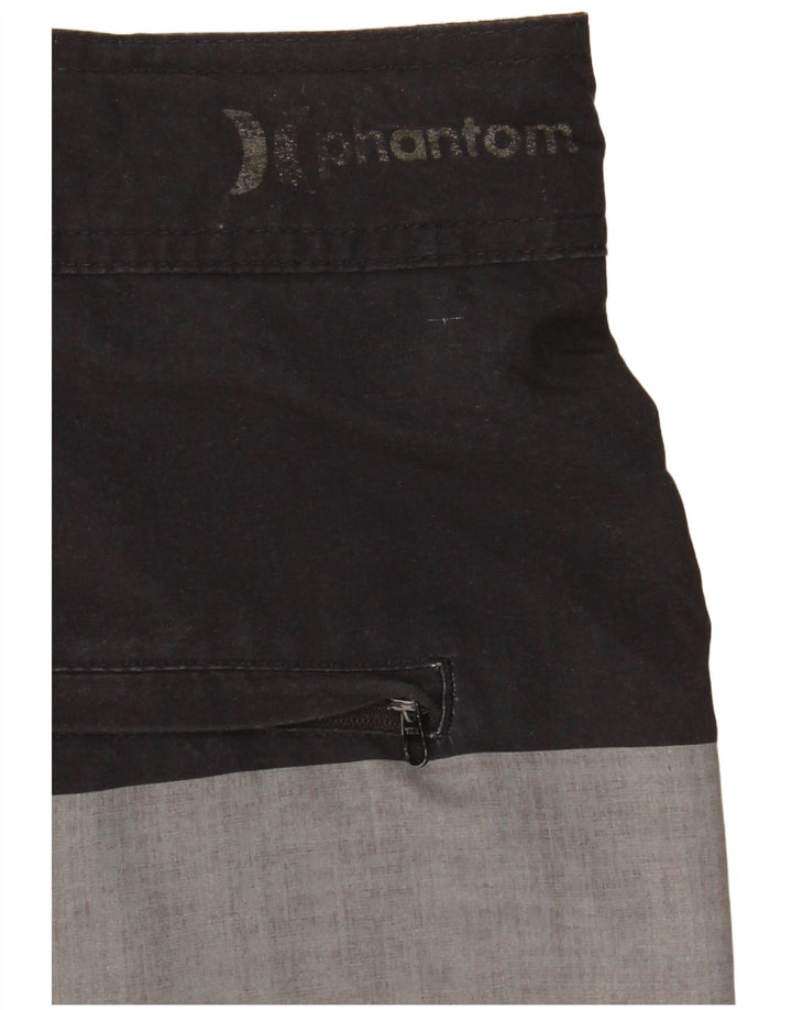 Shorts de natação masculino Hurley XL poliéster listrado preto
